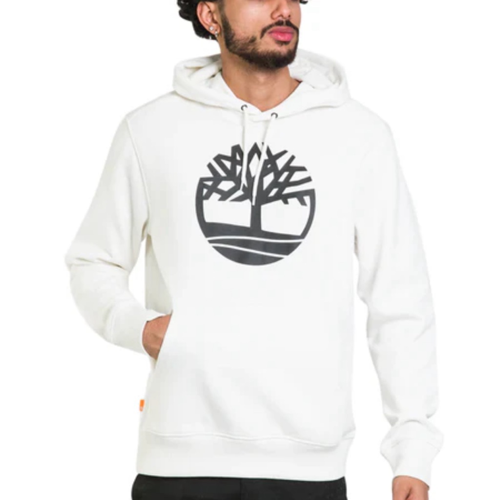 Timberland Men's Originals Core Regular-Fit Logo Hoodie White Size:M C